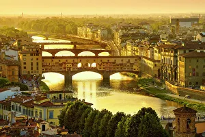 Florence Prints: Ponte Vecchio, Florence, Tuscany, Italy