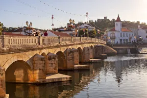 Centro Region Prints: Ponte Velha, the renaissance bridge on Nabao river, with Convento de Cristo