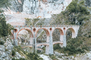 Industrial Prints: Ponti di Vara, bridges and Marble Quarry in Carrara, Italy