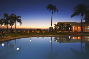 Images Dated 24th November 2010: Pool at Hotel Cardoso at sunset, Maputo, Mozambique