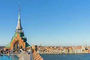 Peter Fischer Prints: Pool on the Roof of the Hilton Molino Stucky Venice, Giudecca, Venice, Veneto, Italy
