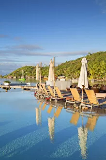 Luxurious Collection: Pool of Sofitel Hotel, Bora Bora, Society Islands, French Polynesia
