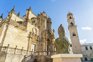 Images Dated 22nd May 2023: Pope John Paul ii statue outside Jerez Cathedral, Jerez de la Frontera, Andalusia, Spain
