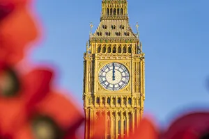 Poppies and Big Ben, also known as Elizabeth Tower. Part of the Houses of Parliament and a Unesco World Heritage site Poppies and Big Ben, also known as Elizabeth Tower. Part of the Houses of Parliament and a Unesco World Heritage site