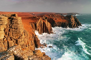 Wave Prints: Pordennack Point, near Land's End, Cornwall, England