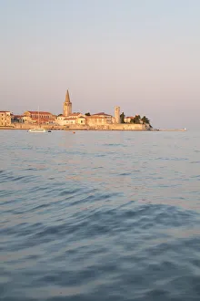 Porec, old town coast view with the Euphrasian basilica, Unesco world heritage site