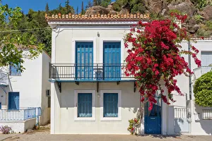 Bougainvillea Prints: Poros Island, Saronic Islands, Greece