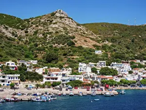 Seafront Prints: Port in Fournoi, Fournoi Island, North Aegean, Greece