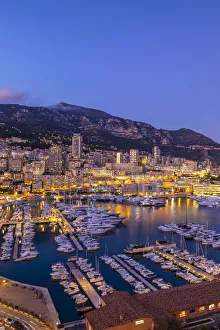 Port Hercules Harbour at Night, Monte Carlo, Monaco