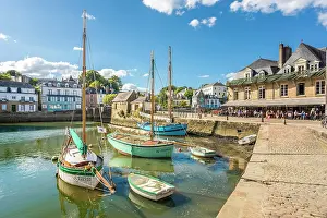 Wooden Boats Prints: The port of Port Saint-Goustan, Auray, Morbihan, Brittany, France