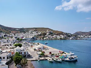 Patmos Prints: Port in Skala, elevated view, Patmos Island, Dodecanese, Greece