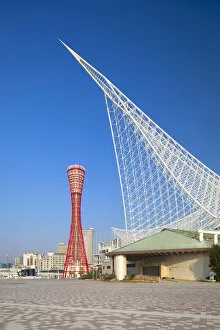 Images Dated 25th April 2018: Port Tower and Maritime Museum, Kobe, Kansai, Japan
