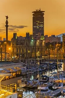 Images Dated 11th October 2012: Port Vell at sunset, Barcelona, Catalonia, Spain
