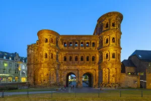 Images Dated 12th November 2021: Porta Nigra at dusk, UNESCO World Heritage Site, Treves, Mosel Valley