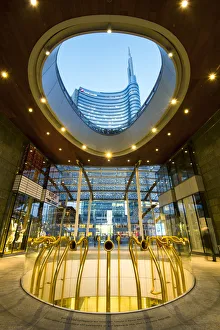 Porta Nuova Prints: Porta Nuova architecture and Unicredit Tower. Milan, Italy