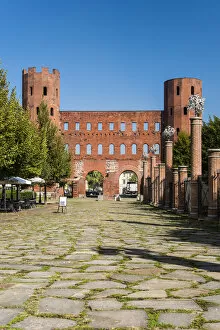 Porta Palatina or Palatine Gate, Turin, Piedmont, Italy