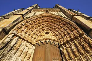 Batalha Prints: Detail of the portal of Batalha Monastery, a UNESCO World Heritage Site. Portugal