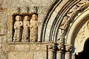 Religious Site Collection: Portal of the Romanic Motherchurch, 12th century. Sernancelhe, Beira Alta. Portugal