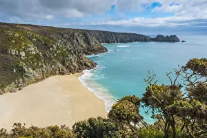 Porthcurno beach, Cornwall, England, UK