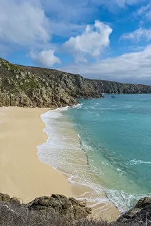 Images Dated 20th March 2021: Porthcurno beach, Cornwall, England, UK