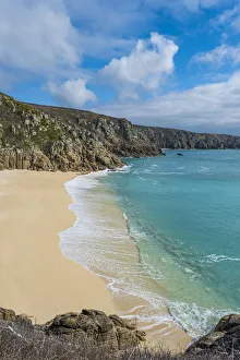 Porthcurno beach, Cornwall, England, UK