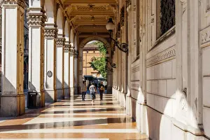 Emilia Prints: Porticoes of Bologna, listed for Unesco World Heritage site. Emilia Romagna, Italy