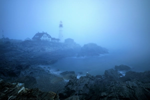 Portland Head Lighthouse, Cape Elizabeth, Portland, Maine, New England, USA