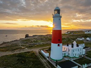 Portland Prints: Portland Bill at sunset, Dorset, England, UK