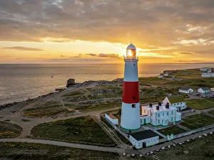 Portland Prints: Portland Bill at sunset, Dorset, England, UK