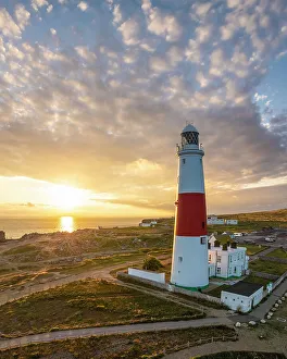Portland Prints: Portland Bill at sunset, Dorset, England, UK