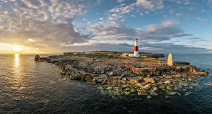 Portland Prints: Portland Bill at sunset, Dorset, England, UK
