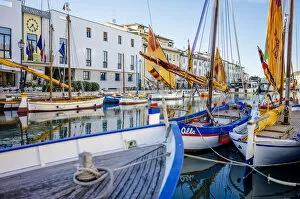 Images Dated 3rd November 2021: Porto Canale Leonardesco, Port in Emilia Romagna with typical sailing boats