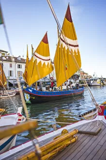Porto Canale Leonardesco, Port in Emilia Romagna with typical sailing boats