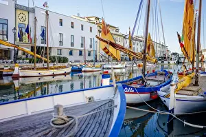 Porto Canale Leonardesco, Port in Emilia Romagna with typical sailing boats