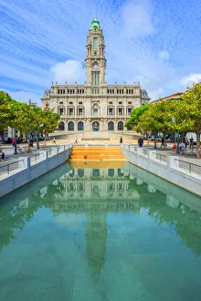 Porto city hall, Avenida dos Aliados, Porto, Douro, Portugal