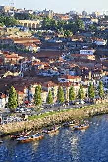 Porto Lodges and Douro River, Vila Nova de Gaia, Porto, Portugal
