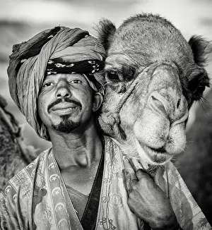 Wearing Prints: Portrait of a Berber man wearing traditional headscarf (Cheche)