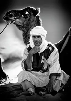 Wearing Prints: Portrait of a Berber man wearing traditional headscarf (Cheche)