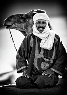 Wearing Prints: Portrait of a Berber man wearing traditional headscarf (Cheche)