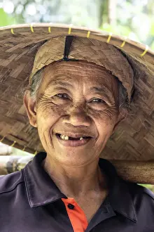 Face Prints: Portrait of a local woman, Bali, Indonesia