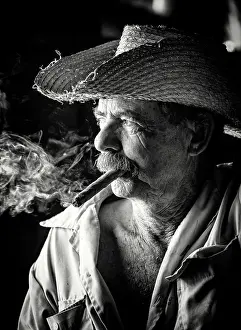 Face Prints: Portrait of a tobacco farmer, smoking