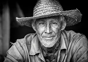 Face Prints: Portrait of a tobacco farmer, Vinales Valley, Pinar del Rio Province, Cuba, Caribbean