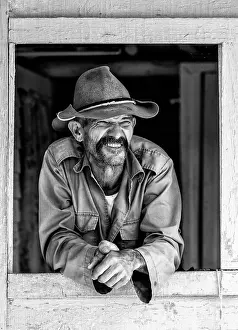 Face Prints: Portrait of a tobacco farmer, Vinales Valley, Pinar del Rio Province, Cuba, Caribbean