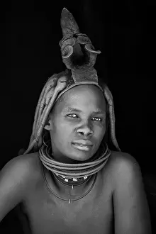 Kaokoland Prints: Portrait of a young Himba woman, Kaokoland, Namibia, Africa