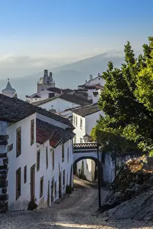 Hamlet Prints: Portugal, Alentejo, Marvao. A deserted street in the centre of the ancient Moorish