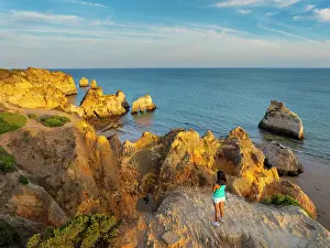Sea Stacks Prints: Portugal, Algarve, Alvor, Prainha overview (MR)
