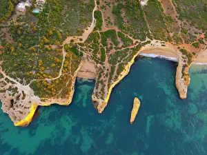 Straight Down Prints: Portugal, Algarve, Lagoa, Praia da Albandeira
