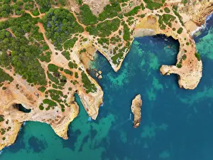 Straight Down Prints: Portugal, Algarve, Lagoa, Praia da Albandeira