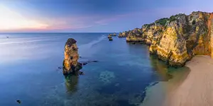 Elevated Viewpoint Prints: Portugal, Algarve, Lagos, Dona Ana Beach (Praia Dona Ana)