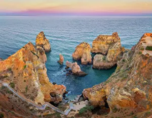 Sea Stacks Prints: Portugal, Algarve, Lagos, Ponta da Piedade